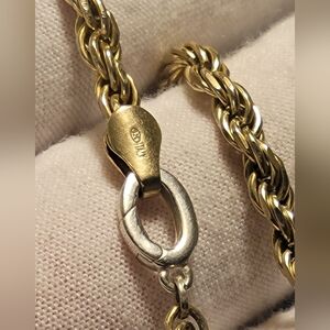 8" Thick Heavy Vintage 925 Sterling Silver Rope Chain Bracelet - 5mm Thick